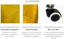 Silla para oficina con respaldo geométrico Amarillo
