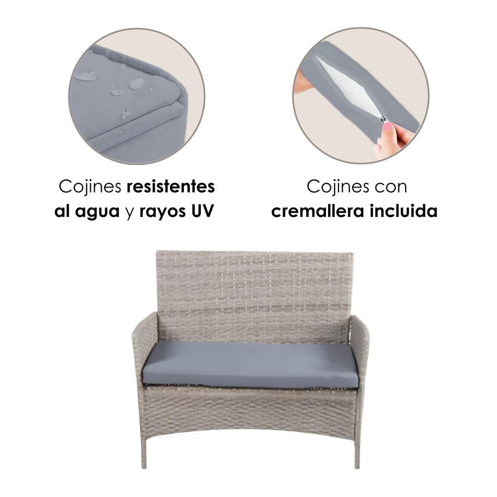 Sala de jardín (Gris con gris)