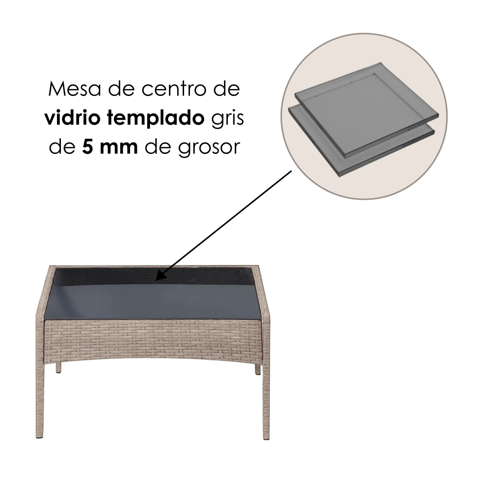 Sala de jardín (Gris con gris)