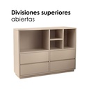 Librero 4 cubos y cajones blanco