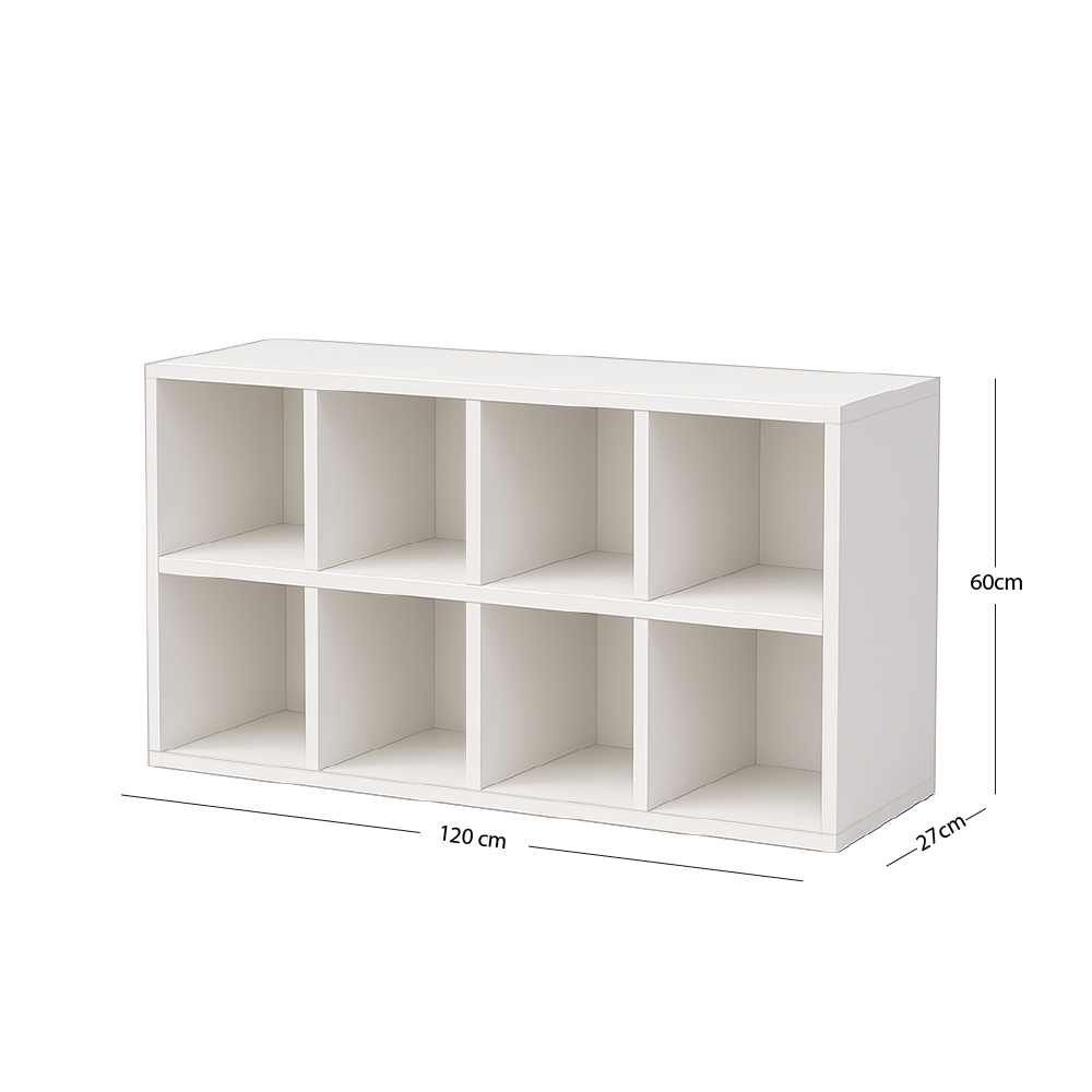 Librero 8 cubos Blanco