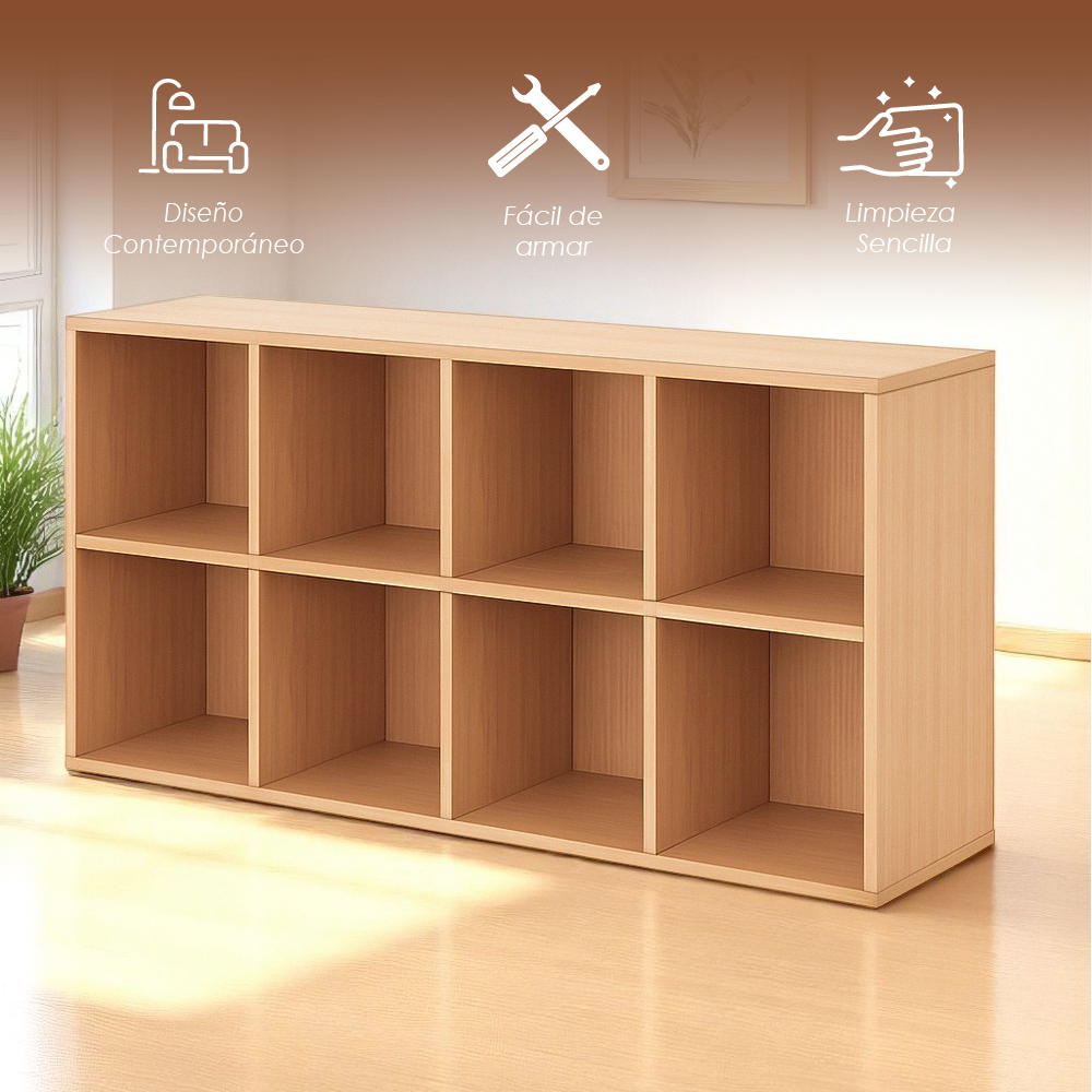 Librero 8 cubos Maple