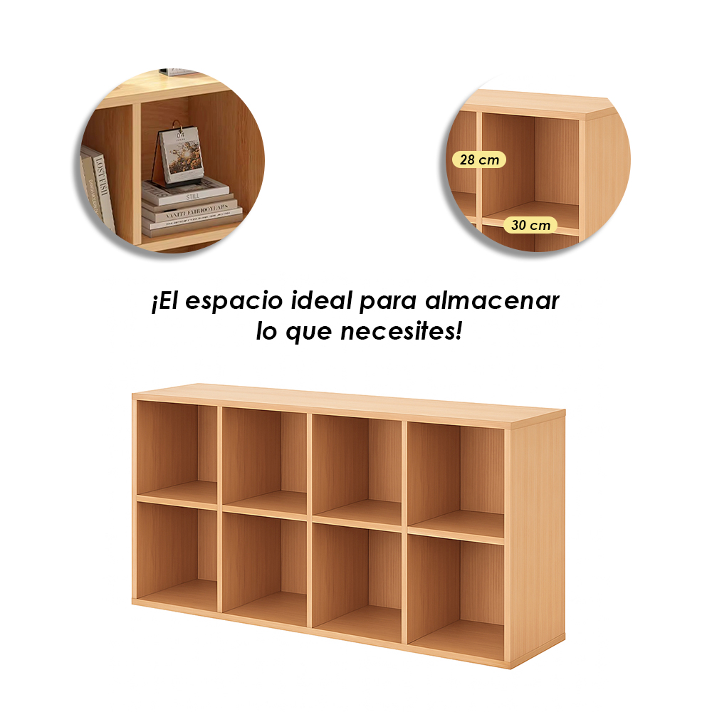 Librero 8 cubos Maple