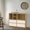 Librero 4 cubos y cajones maple