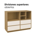 Librero 4 cubos y cajones maple