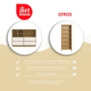 Librero 4 cubos y cajones maple
