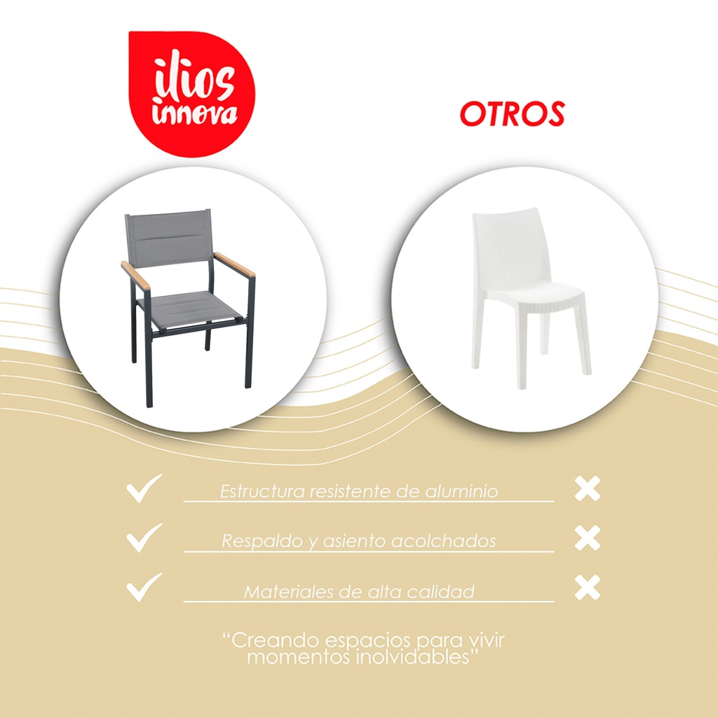 2 Sillas para comedor de exterior