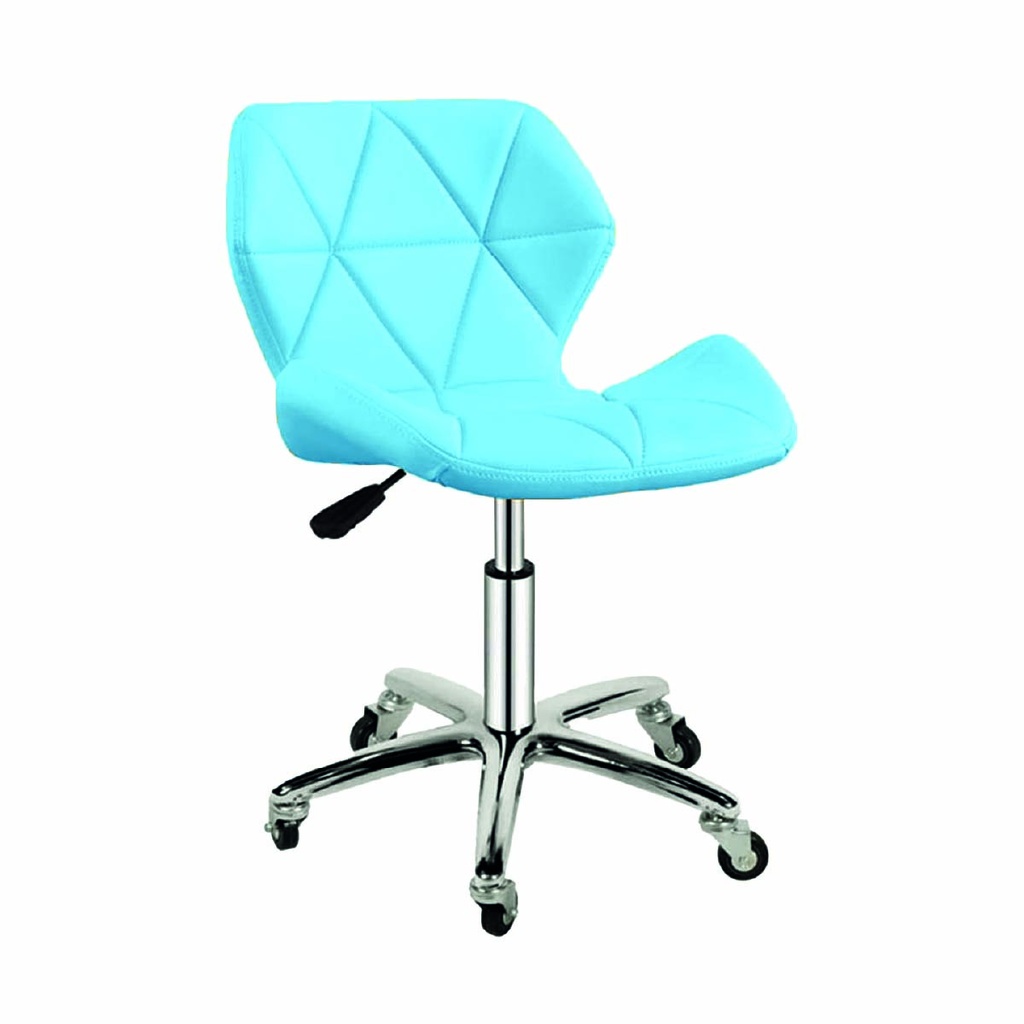 Silla para oficina con respaldo geométrico Azul