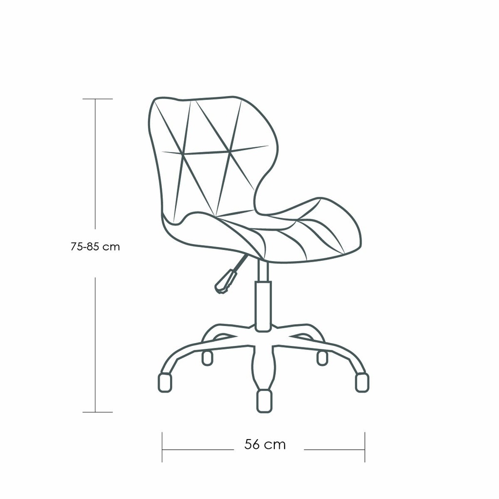 Silla para oficina con respaldo geométrico Azul