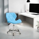 Silla para oficina con respaldo geométrico Azul