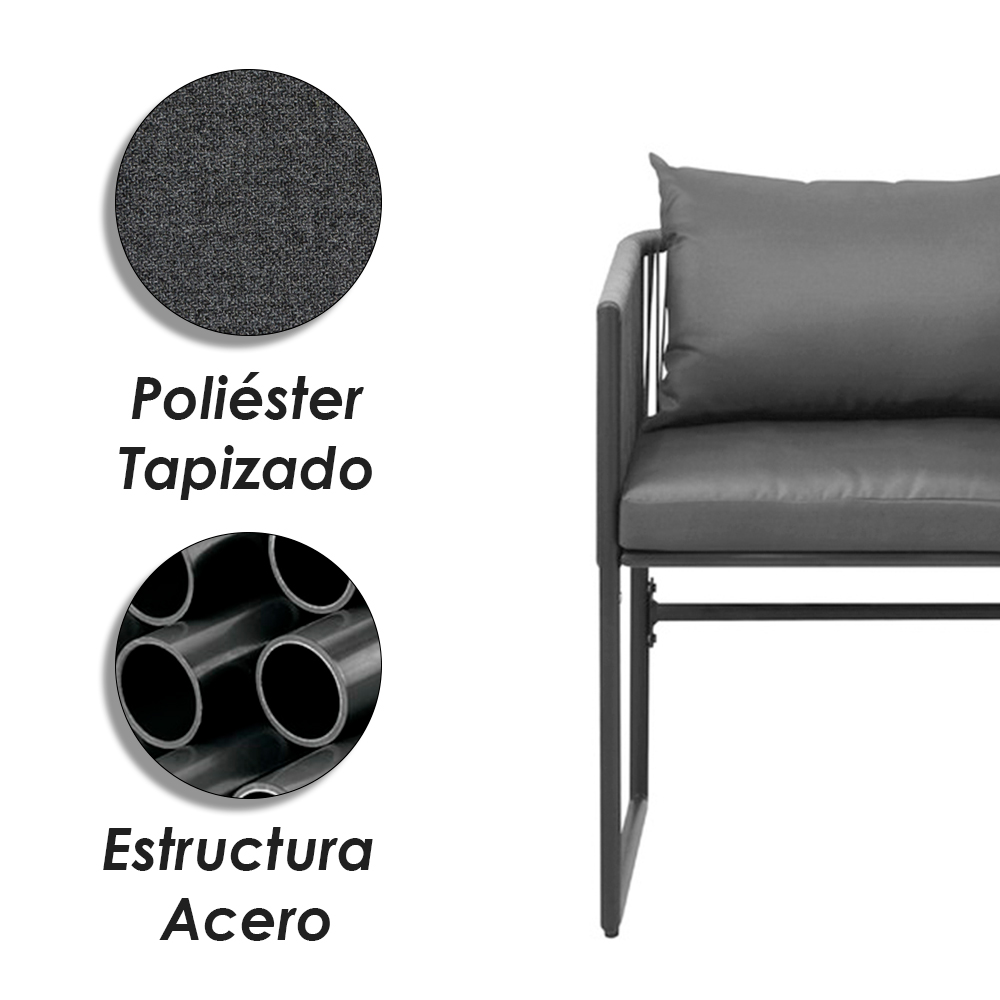 2 Sillas acojinadas de exterior