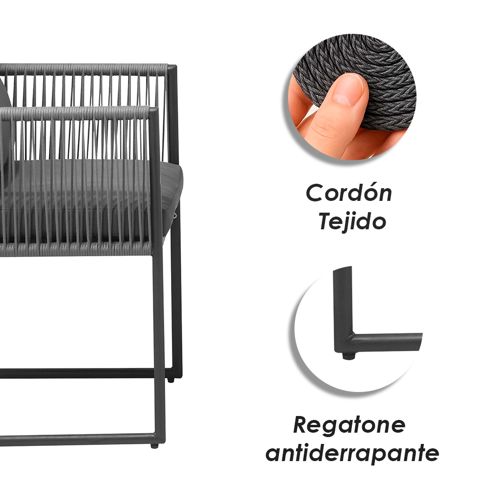 2 Sillas acojinadas de exterior