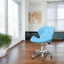 Silla para oficina con respaldo geométrico Azul