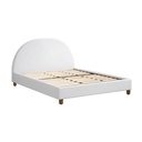 Base Con Cabecera Cama-9572 de Madera King Color Blanco
