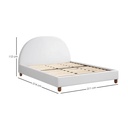 Base Con Cabecera Cama-9572 de Madera King Color Blanco
