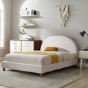 Base Con Cabecera Cama-9572 de Madera King Color Blanco