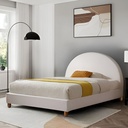 Base Con Cabecera Cama-9572 de Madera King Color Blanco