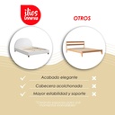 Base Con Cabecera Cama-9572 de Madera King Color Blanco