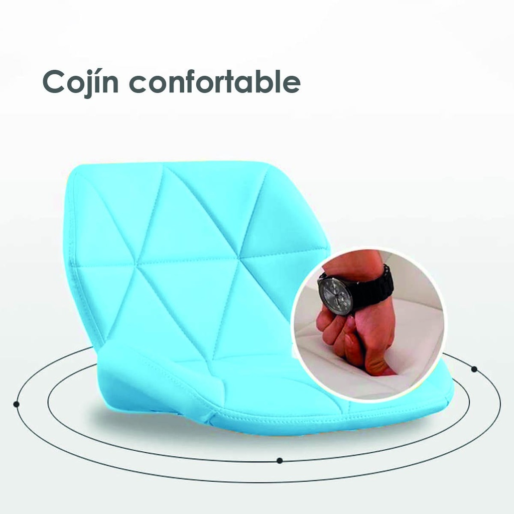 Silla para oficina con respaldo geométrico Azul