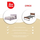 Base Con Cabecera Cama-9524 de Madera Matrimonial Color Azul