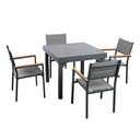 Comedor expandible para exterior con 4 sillas