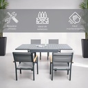 Comedor expandible para exterior con 4 sillas