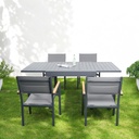 Comedor expandible para exterior con 4 sillas