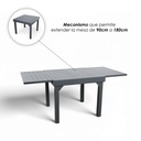 Comedor expandible para exterior con 4 sillas