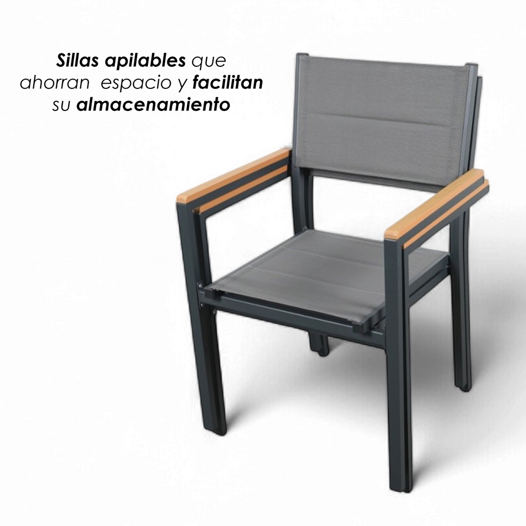 Comedor expandible para exterior con 4 sillas