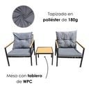Sala de jardin 2 plazas Gris