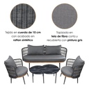 Sala de jardín de 4 Pzs Gris