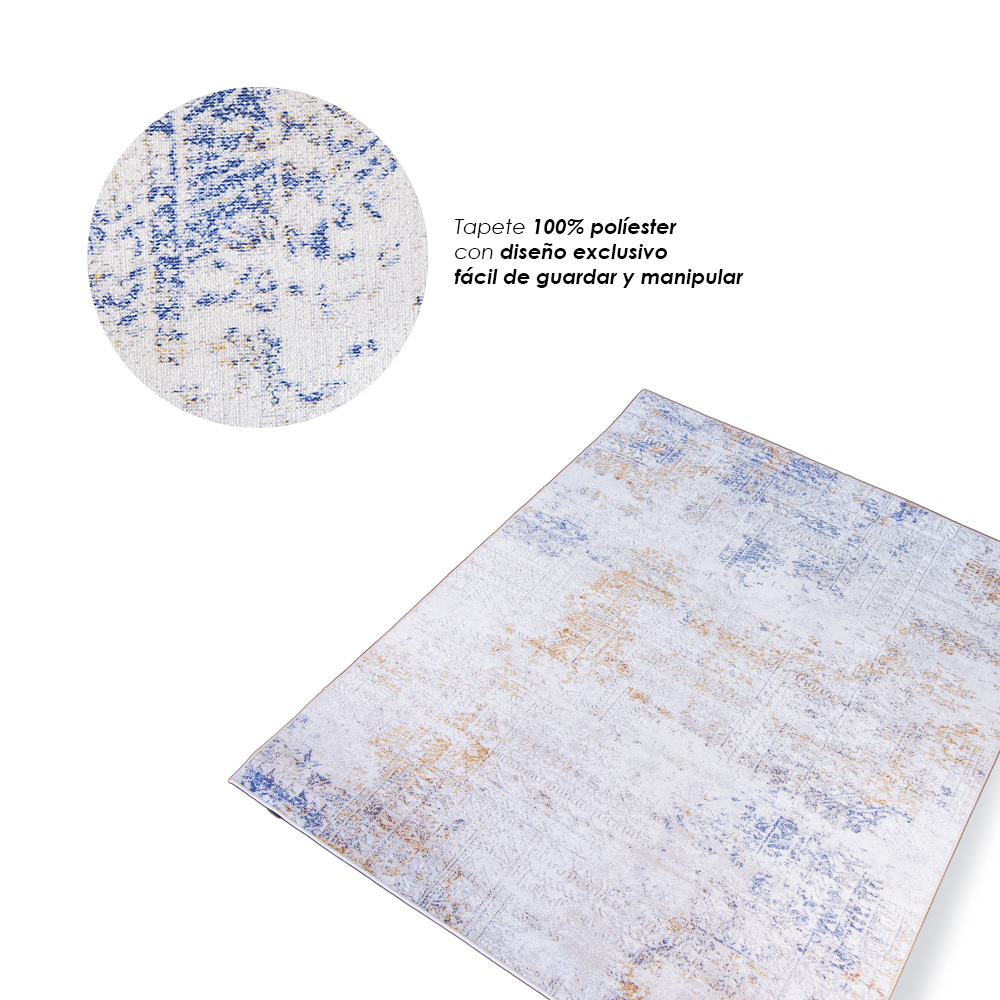 Tapete nórdico 2 x 1.60 m (Ópalo Azul)