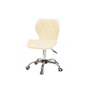 Silla para oficina con respaldo geométrico Crema
