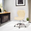 Silla para oficina con respaldo geométrico Crema