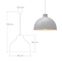 Lámpara colgante 117B gris