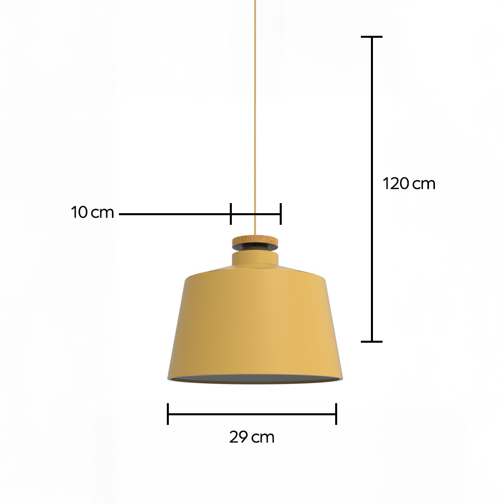 Lámpara colgante 125G amarillo