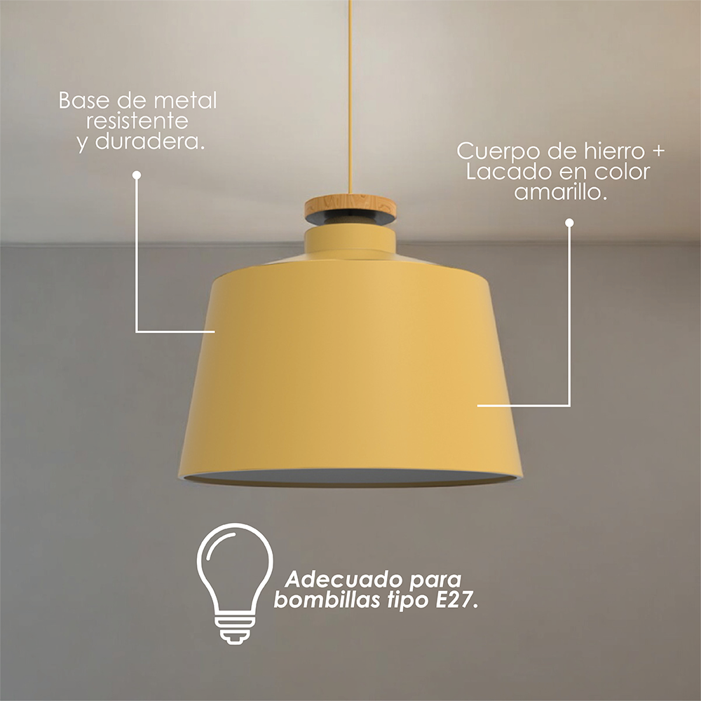 Lámpara colgante 125G amarillo