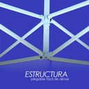 Toldo Plegable con Paredes 3x3 Azul