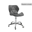 Silla para oficina con respaldo geométrico Gris