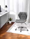 Silla para oficina con respaldo geométrico Gris