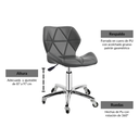 Silla para oficina con respaldo geométrico Gris