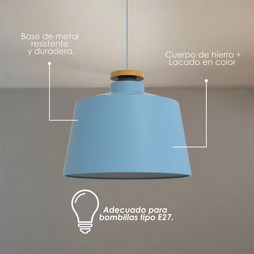 Lámpara colgante 125G azul