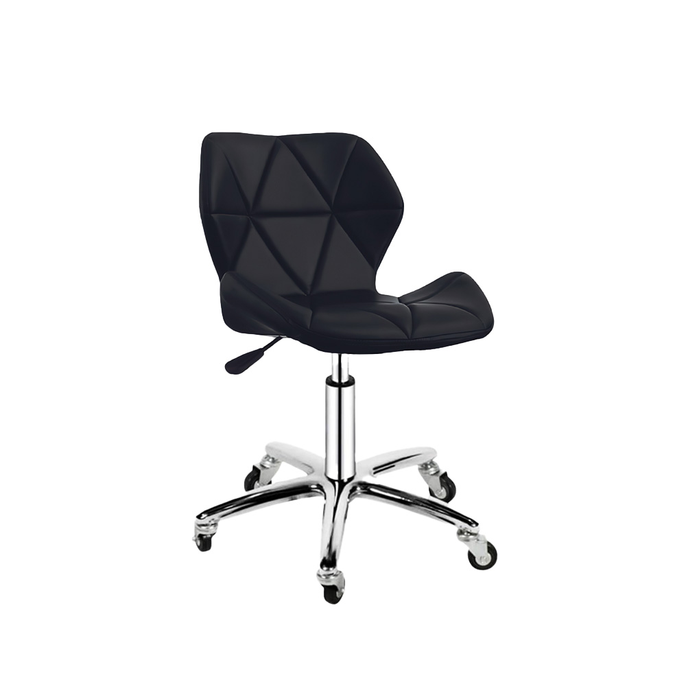 Silla para oficina con respaldo geométrico Negro