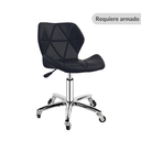 Silla para oficina con respaldo geométrico Negro