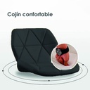 Silla para oficina con respaldo geométrico Negro