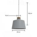 Lámpara colgante 125G gris