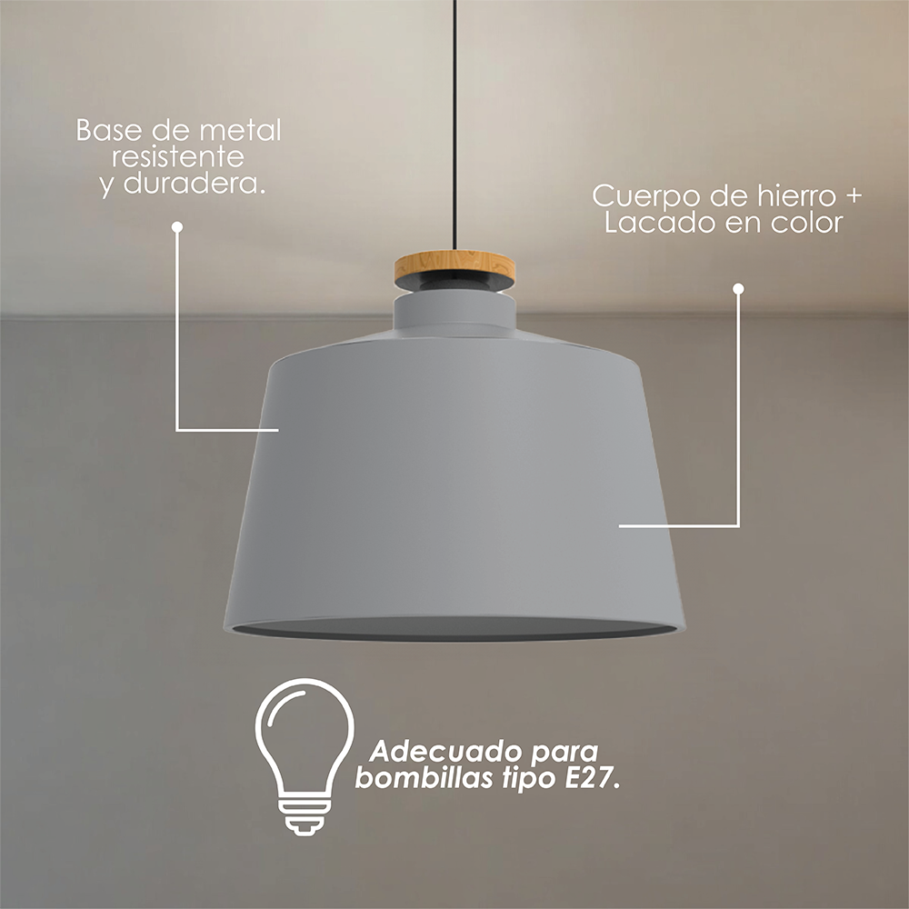 Lámpara colgante 125G gris