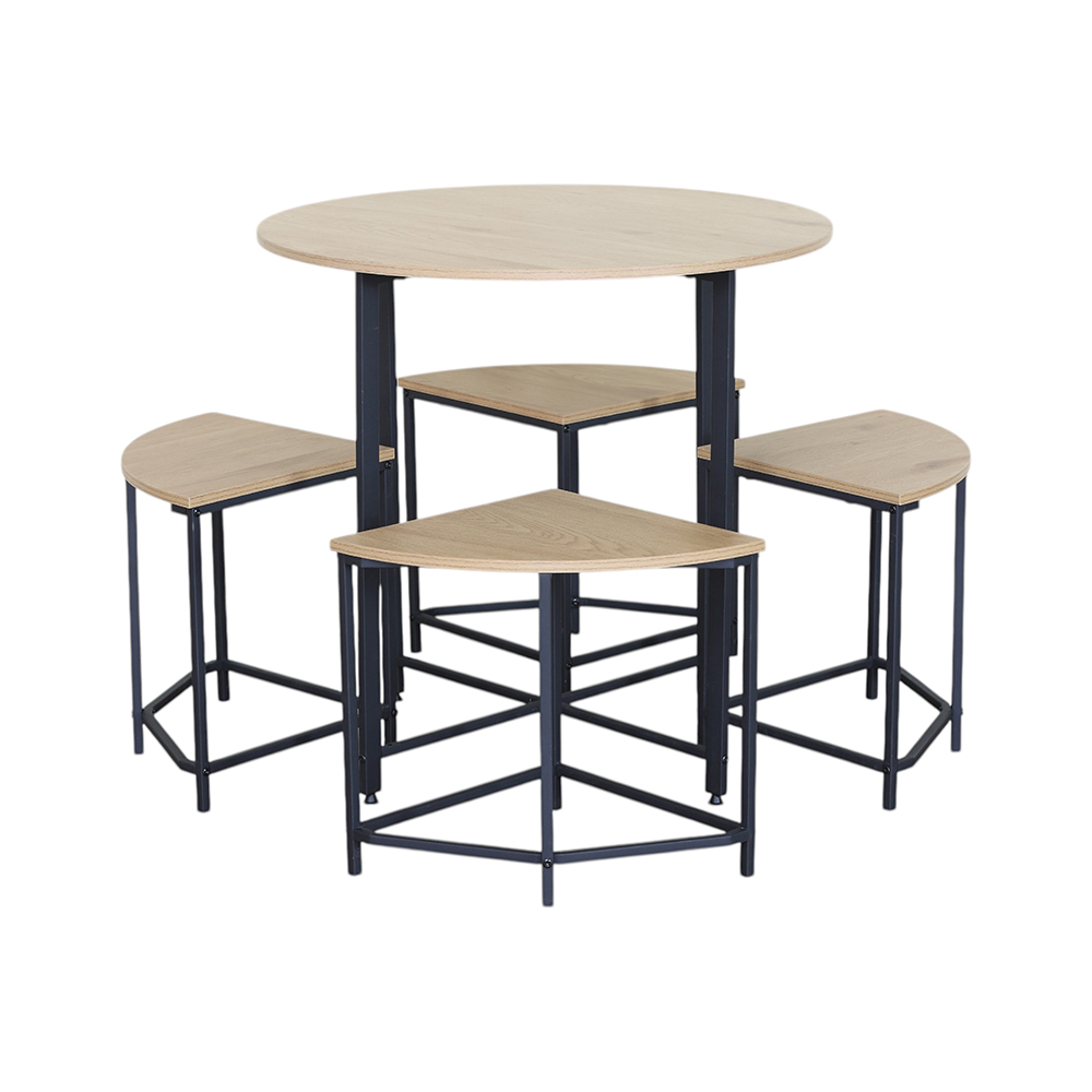 Comedor Redondo Compacto de 5 Piezas 