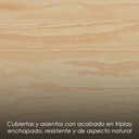 Comedor Redondo Compacto de 5 Piezas 