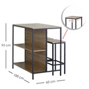 Mesa de Bar con Bancos de 3 Piezas